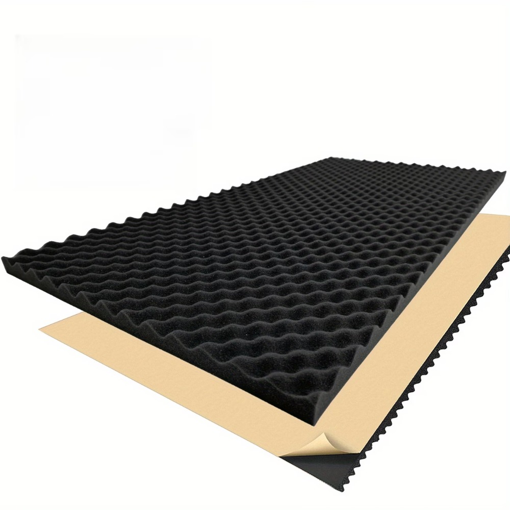 Sound Dampening Foam - 1 롤 2cm-50x100cm 자체 접착식 검정색