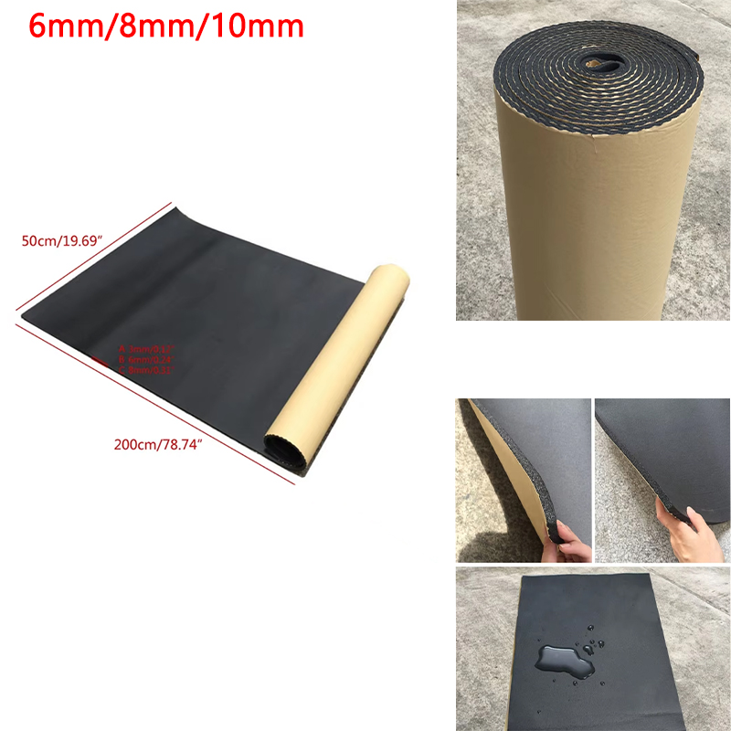 Sound Dampening Foam - 1 롤 200cmx50cm 6mm/8mm/10mm 접착식 폐쇄