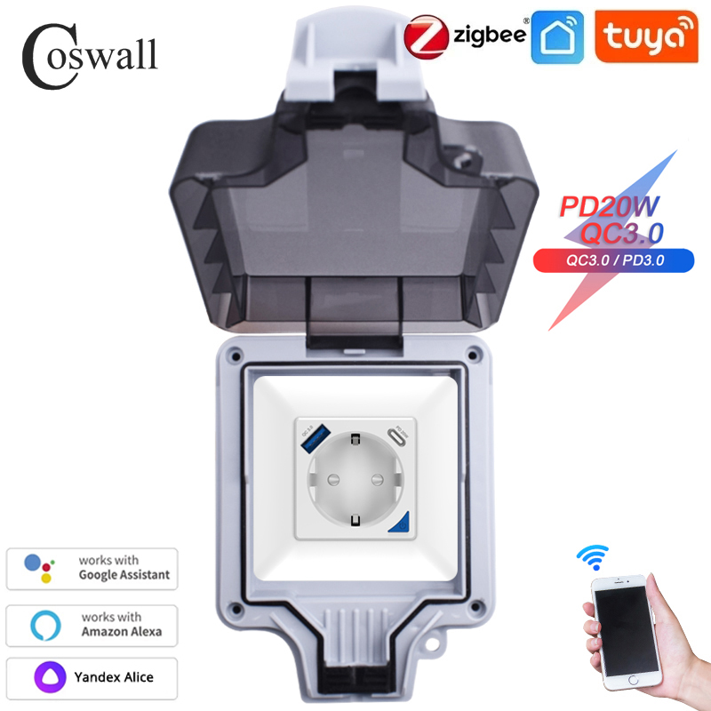 Coswall 방수 EU 소켓, 투야 와이파이 지그비, - Dual Monitor Stand 리뷰 및 가격