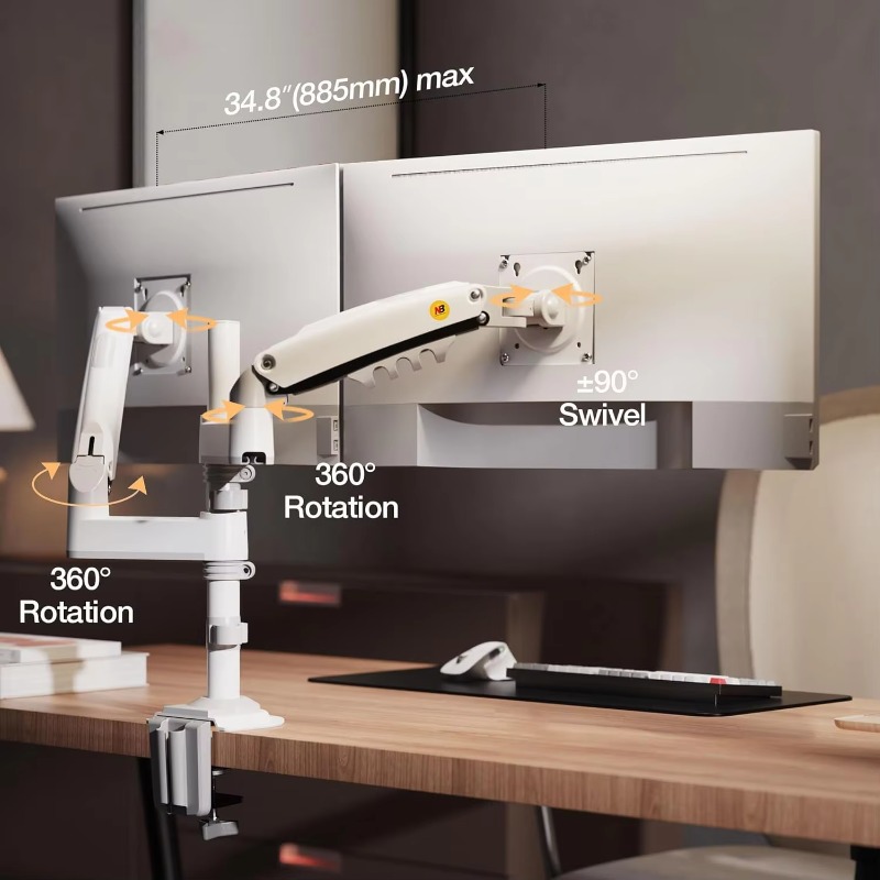 듀얼 모니터 데스크 마운트 스탠드 풀 모션 스위블 컴퓨 - Dual Monitor Stand 리뷰 및 가격